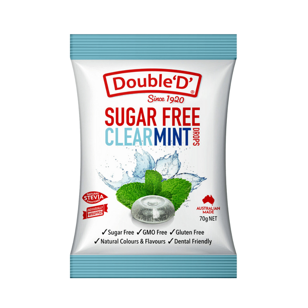 Double 'D' Sugar Free Clear Mints (Australia) - 70g - 12 Pack
