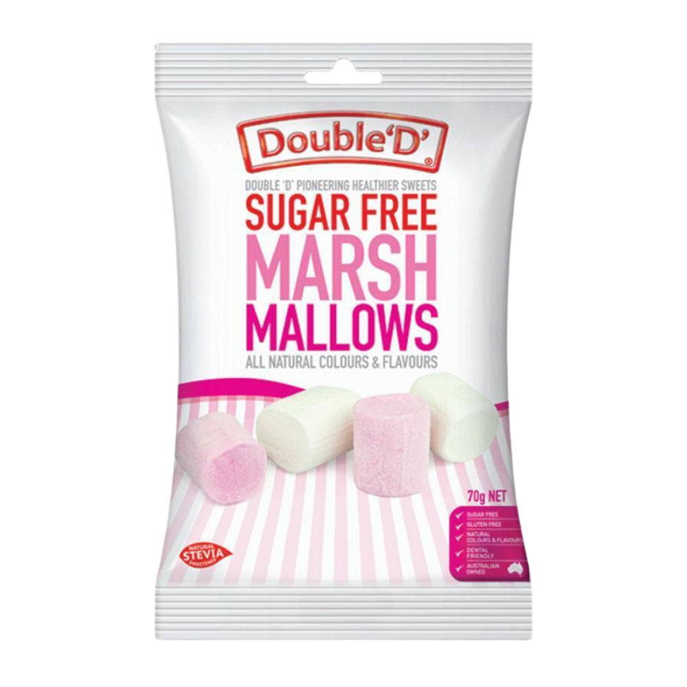 Double 'D' Sugar Free Marshmallows (Australia) - 70g - 12 Pack