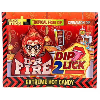 Dr. Fire Dip 2 Lick Hot Candy 18g - 24 Pack