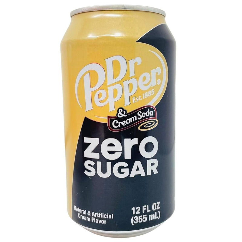 Dr Pepper & Cream Soda Zero Sugar 355mL - 12 Pack