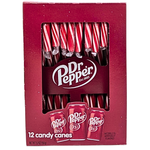 Dr Pepper Candy Canes 12ct 5.3oz- 12 Pack