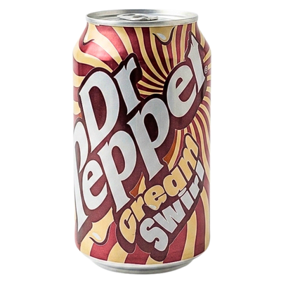 Dr Pepper Cream Swirl 330mL (UK) - 24 Pack
