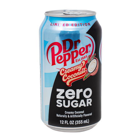 Dr Pepper Zero Sugar Creamy Coconut Limited Edition 355mL - 12 Pack