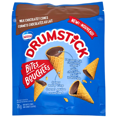 Drumstick Bites Milk Chocolatey Cones 76g - 12 Pack