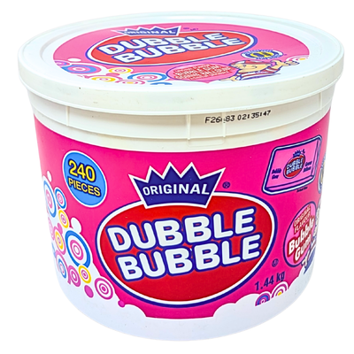 Dubble Bubble Gum with Comics 240 Pieces - 1 Tub