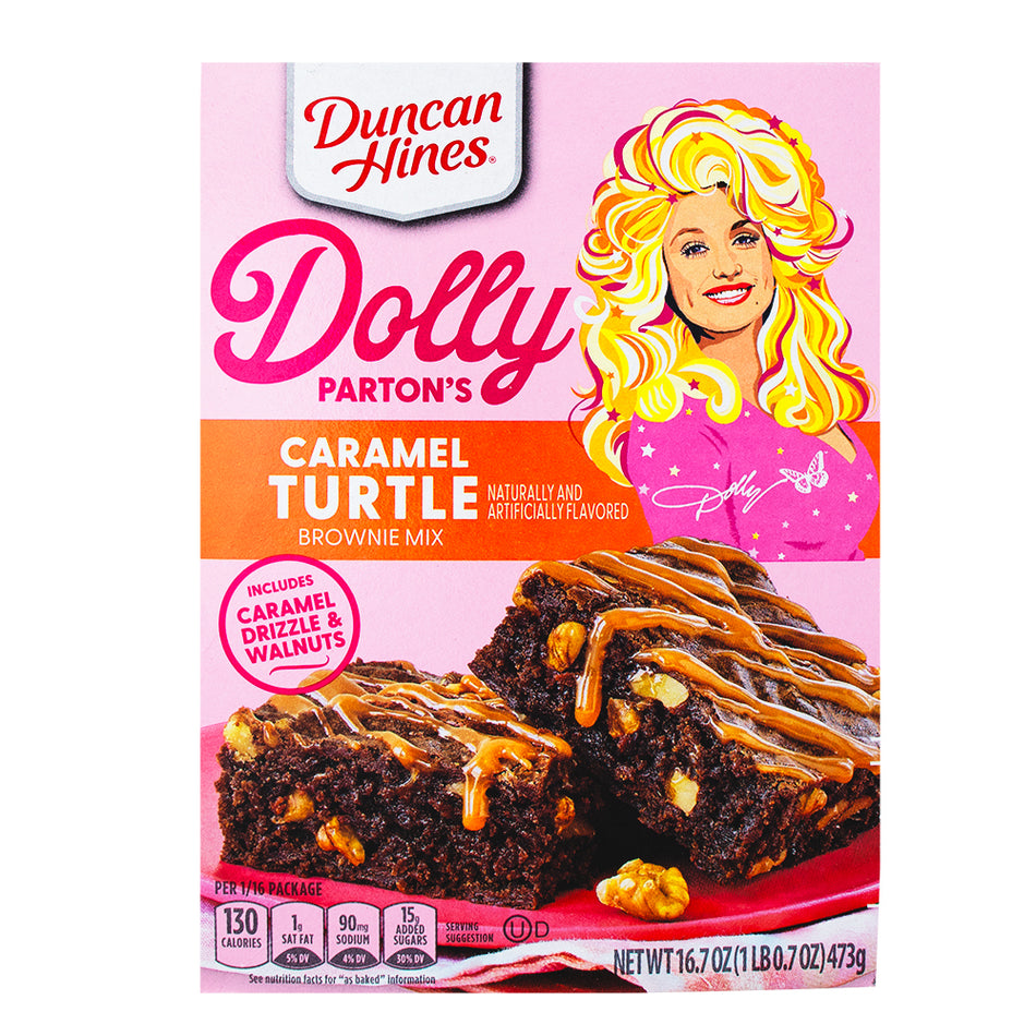 Dolly Parton Turtle Caramel Brownie Mix 16.7oz - 6 Pack
