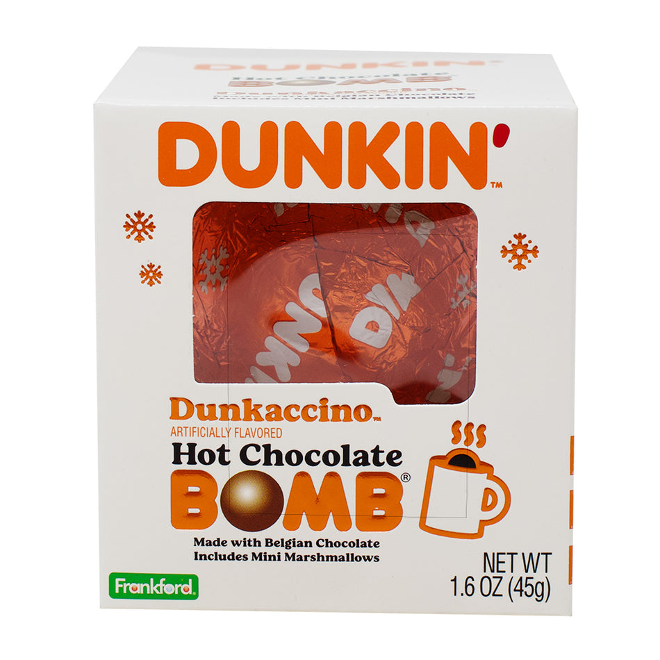 Frankford Dunkin' Dunkaccino Hot Chocolate Bomb- 1.6oz - 12 Pack