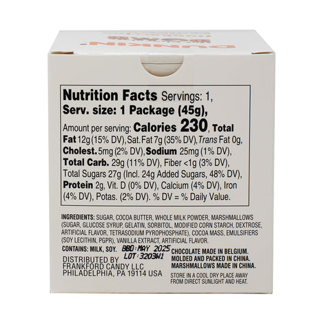 Frankford Dunkin' Dunkaccino Hot Chocolate Bomb- 1.6oz - 12 Pack Nutrition Facts Ingredients