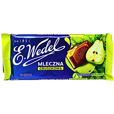 E. Wedel Milk Chocolate with Pear Filling 100g (Poland) - 20 Bars