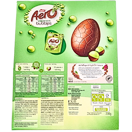 Easter Aero Peppermint Giant Egg 230g (UK) - 1 Pack