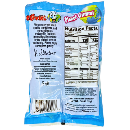 efrutti Planet Gummi 2.6oz - 12 Pack