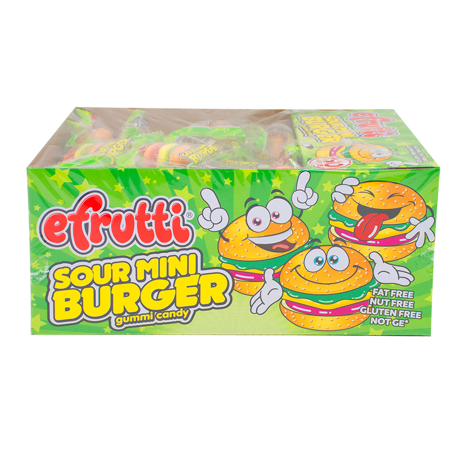 efrutti Gummi Sour Mini Burger - 60 Pack 