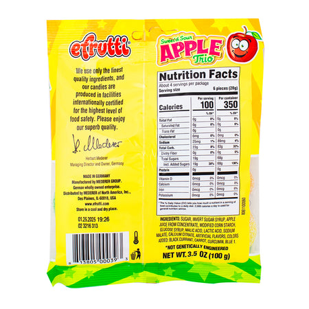 efrutti-apple-trio-3.5oz-12 Pack - Gummy Candy - Gummies - Candy Store - efrutti - efrutti Gummy