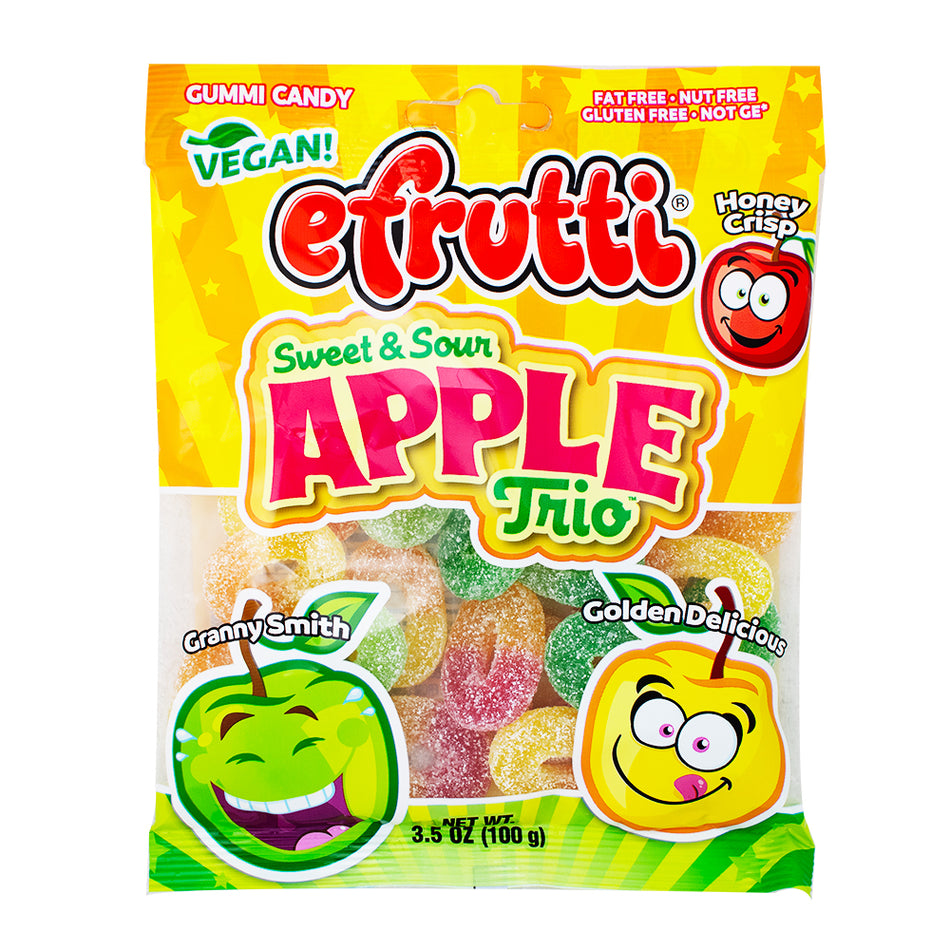 efrutti-apple-trio-3.5oz-12 Pack - Gummy Candy - Gummies - Candy Store - efrutti - efrutti Gummy
