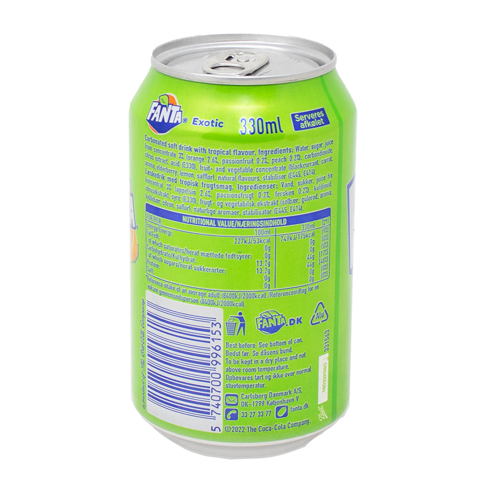 Fanta Exotic (Poland) 330mL - 24 Pack   Nutrition Facts Ingredients