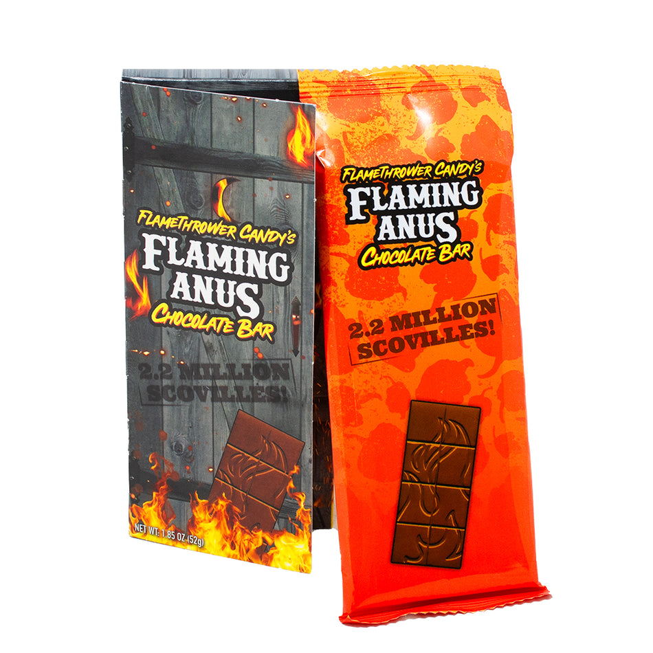 Flamethrower Candy's Flaming Anus Chocolate Bars 52g -12 Pack