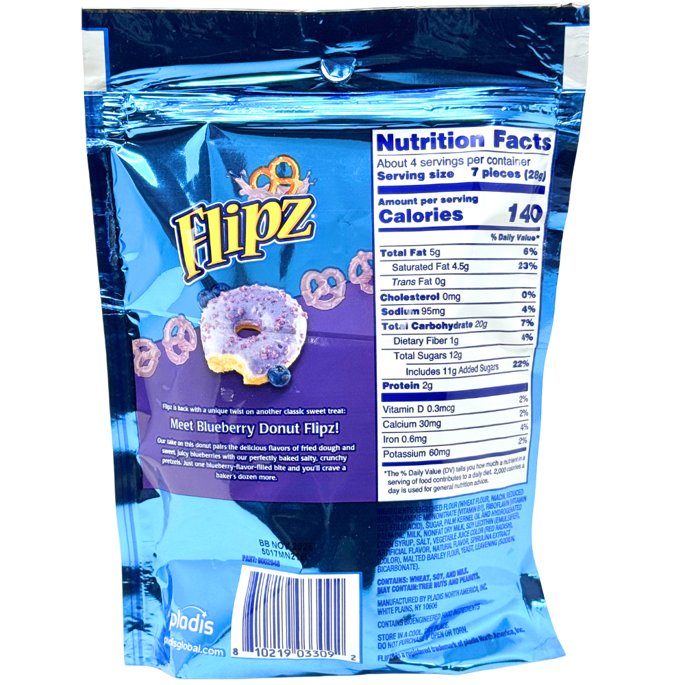 Flipz Blueberry Donut Pretzels 4.3 oz - 6 Pack