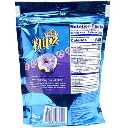 Flipz Blueberry Donut Pretzels 4.3 oz - 6 Pack