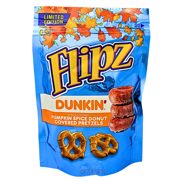 Flipz Dunkin' Pumpkin Spice Pretzel 6.5oz - 8 Pack