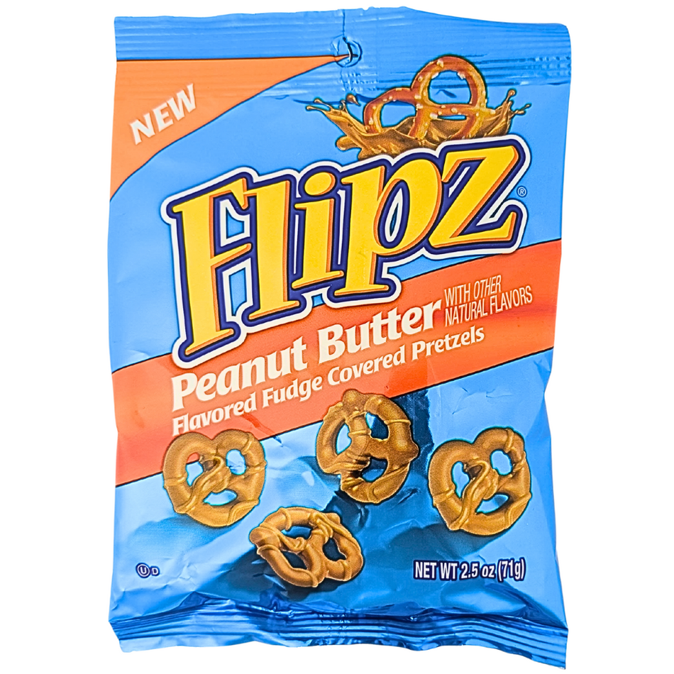 Flipz Peanut Butter Fudge Pretzels 2.5oz - 30 Pack