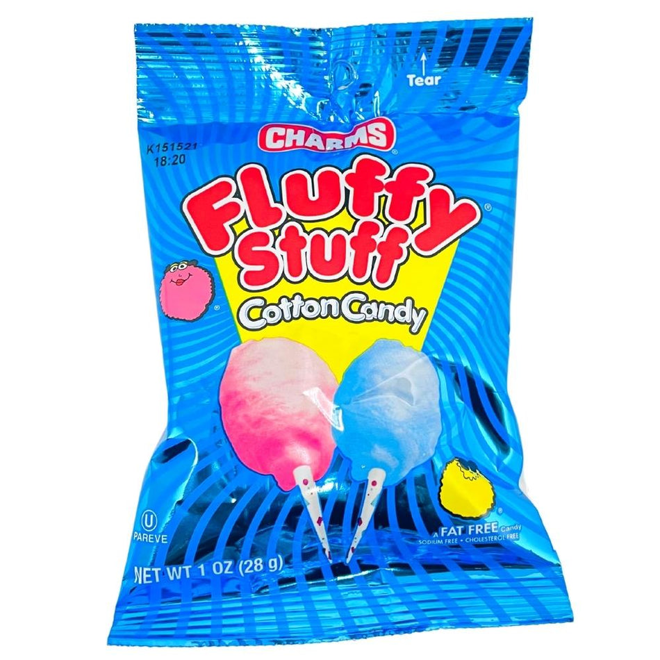 Charms Fluffy Stuff Cotton Candy 1oz - 12 Pack