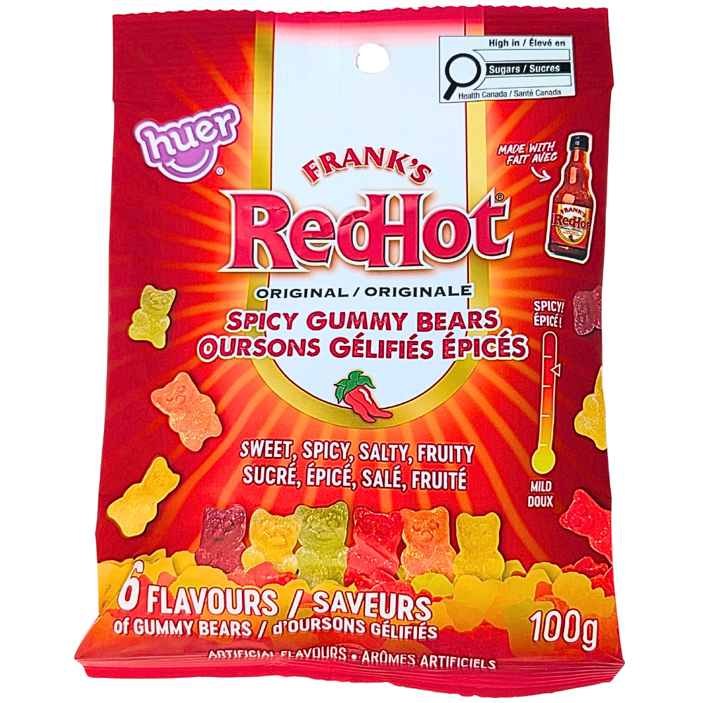 Frank's RedHot Spicy Gummy Bears 100g - 15 Pack