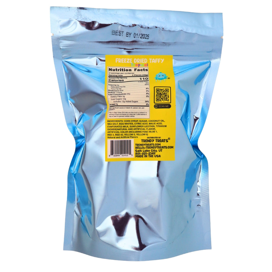 Trendy Treats Freeze Dried Tropical Taffy-12 Pack Nutrition Facts - Ingredients  -Freeze Dried Candy from Trendy Treats!