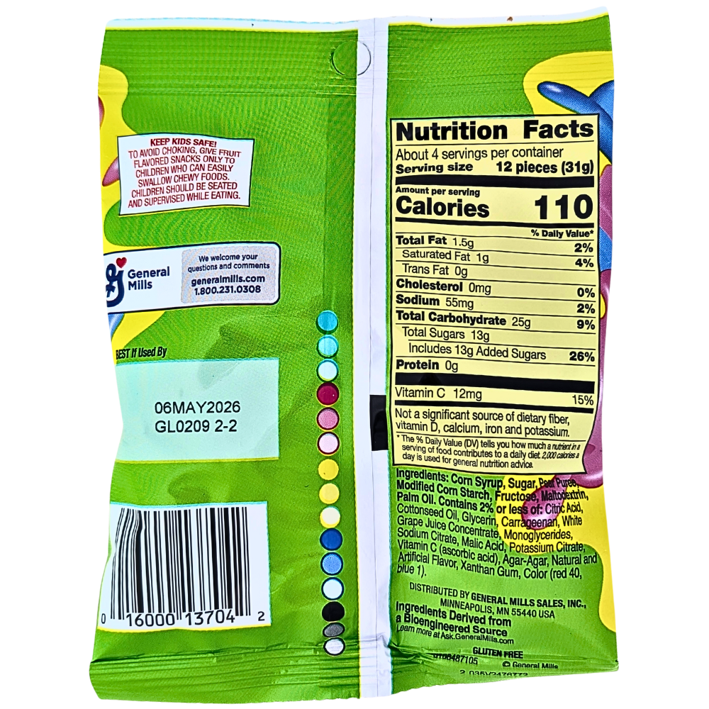 Fruit Gushers Super Sour Berry 4.25oz  - 8 Pack