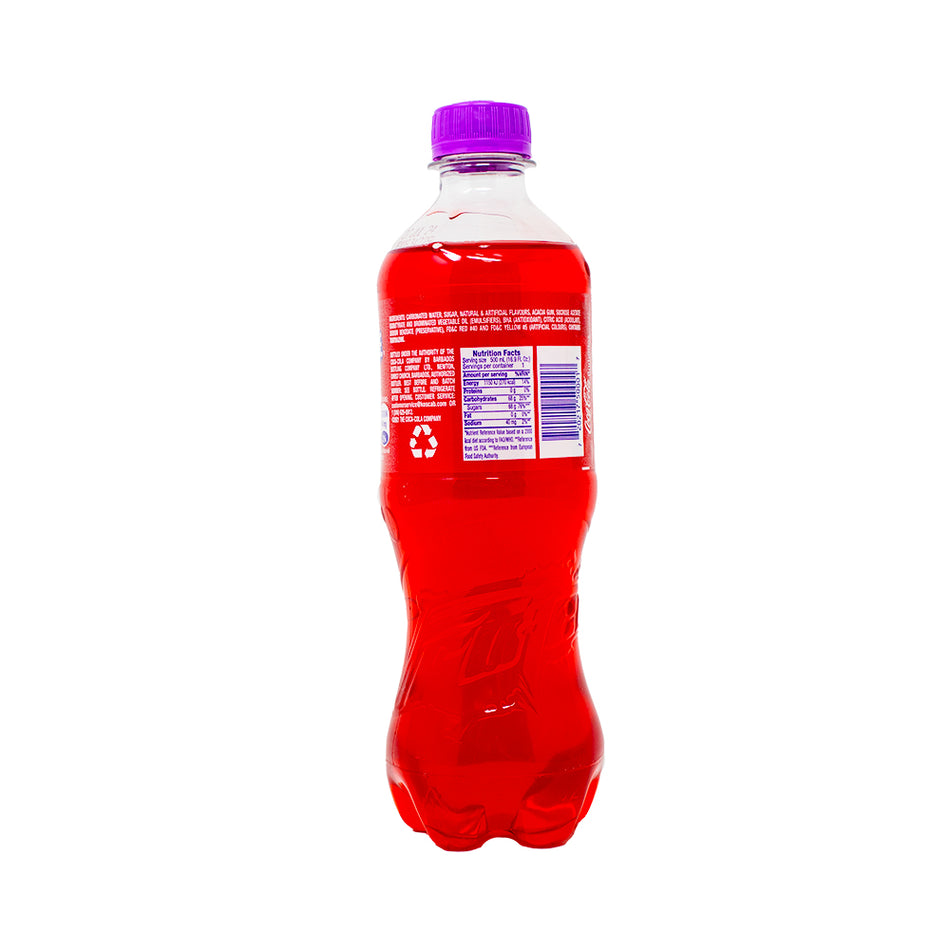 Frutee Xtreme Red Soda (Barbados) 500mL - 24 Pack  Nutrition Facts Ingredients