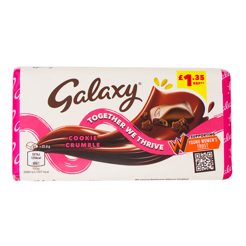 Galaxy Cookie Crumble Block 114g (UK) - 24 Pack