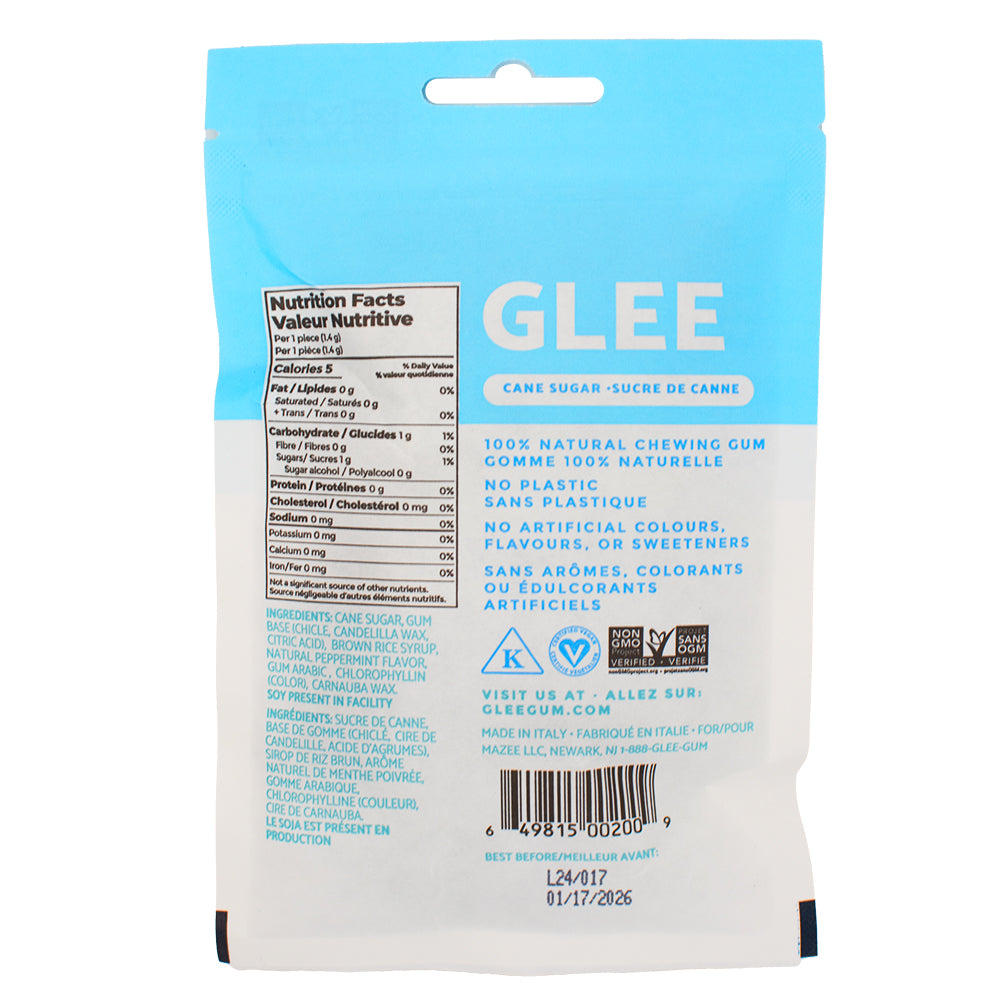  Glee Gum Peppermint - 77g  Nutrition Facts Ingredients