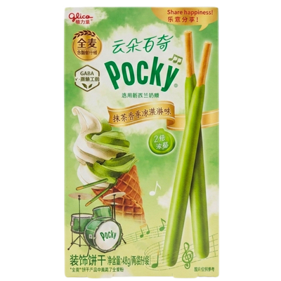 Glico Pocky Cloud Cookies Matcha Vanilla Ice Cream (China) 48g - 36 Pack