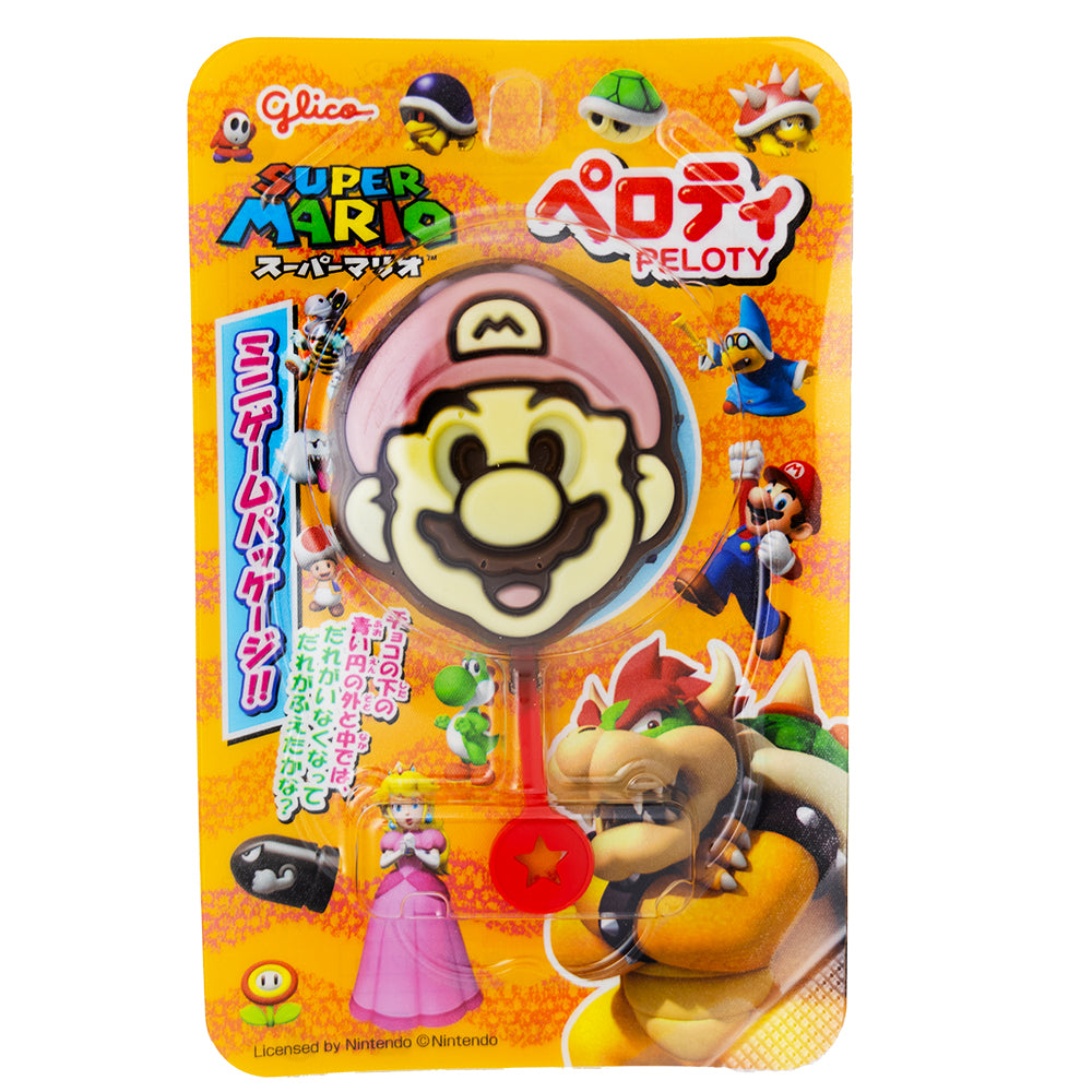 Glico Super Mario Chocolate Lollipops (Japan) 20g - 12 Pack 