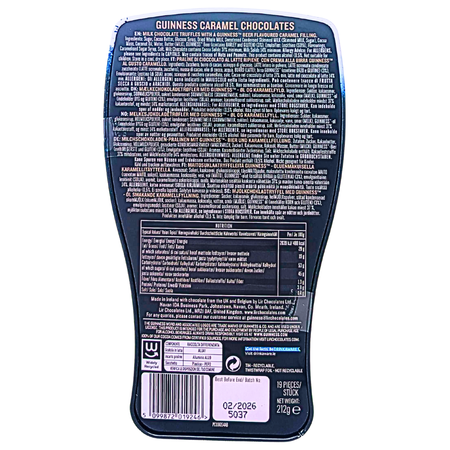 Guinness Pint Shaped Tin 212g - 1 Tin