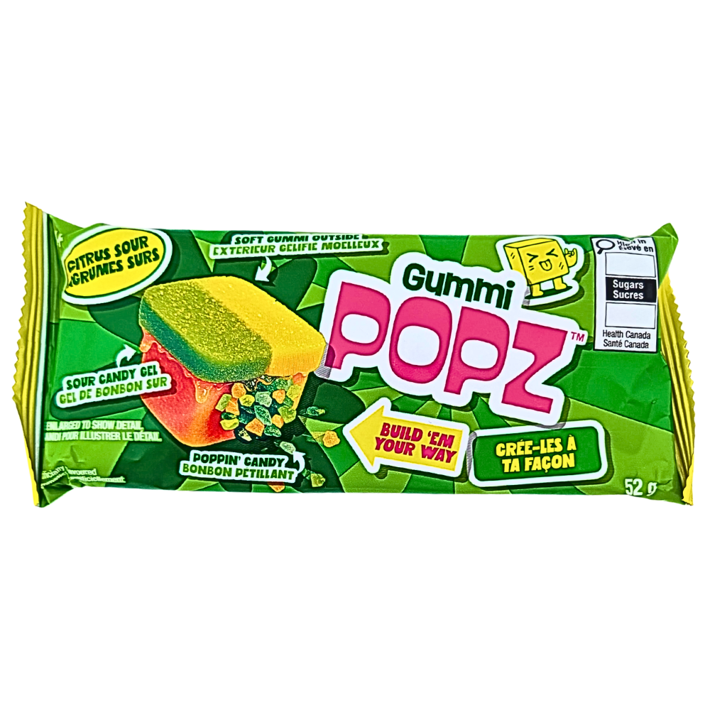 Gummi Popz Citrus Sour 52g - 12 pack