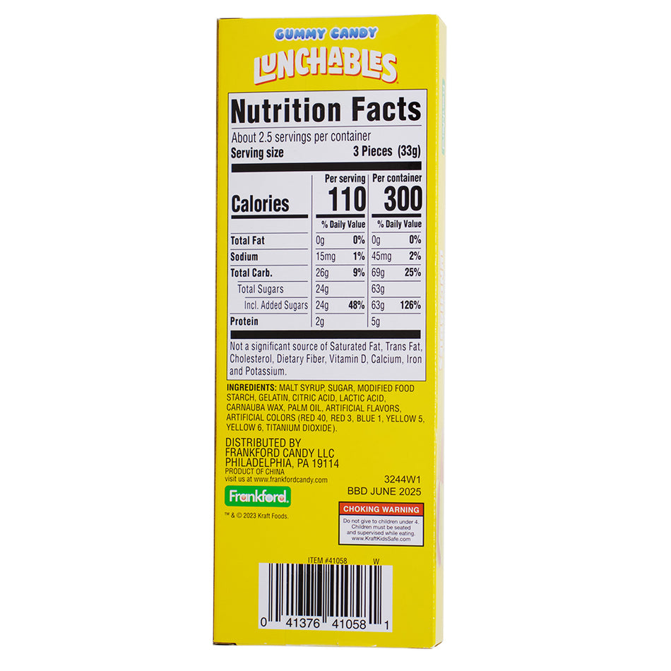 Kraft Lunchables Cracker Stackers Stocking Stuffer - 3.5oz - 10 Pack Nutrition Facts Ingredients