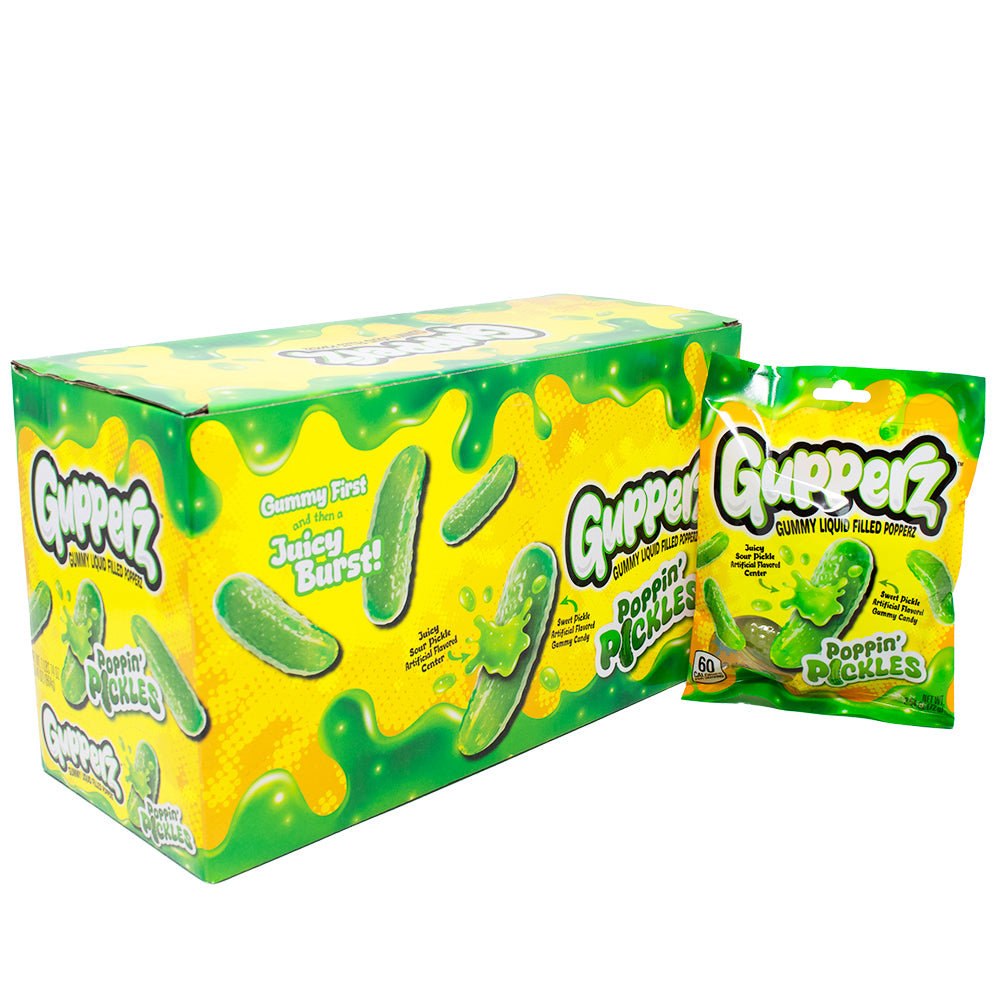 Gupperz Poppin' Pickles Gummies  2.54oz - 12 Pack