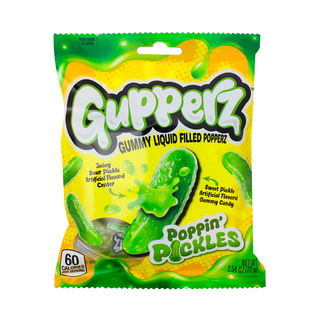 Gupperz Poppin' Pickles Gummies 2.54oz - 12 Pack