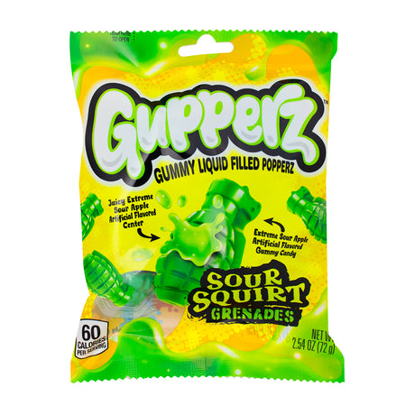 Gupperz Sour Squirt Grenades Gummies 2.54oz - 12 Pack