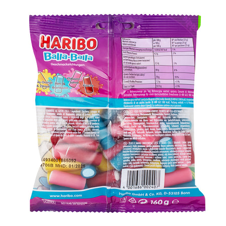 Haribo Balla-Balla Candy 175g - 15 Pack  Nutrition Facts Ingredients