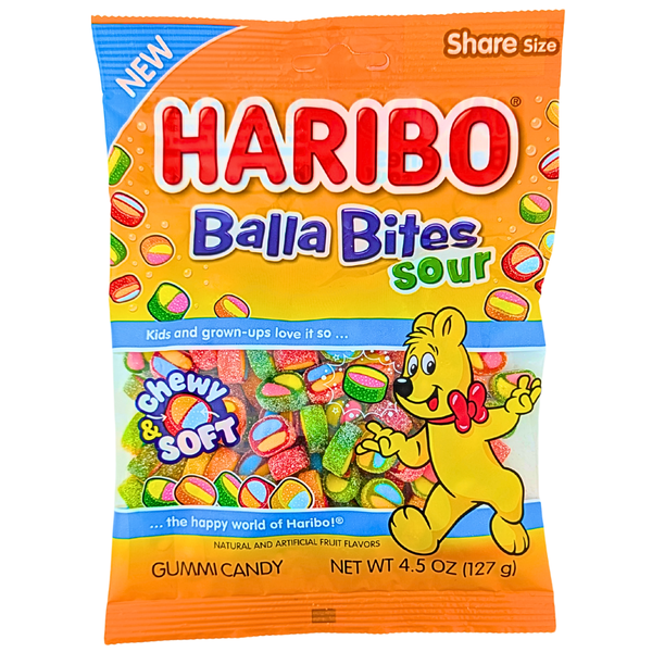 Haribo Balla Bites Sour 4.5oz - 12 Pack