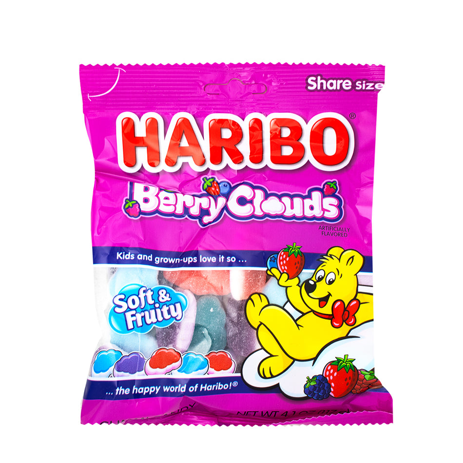 Haribo Berry Clouds Gummies 4.1oz - 12 Pack