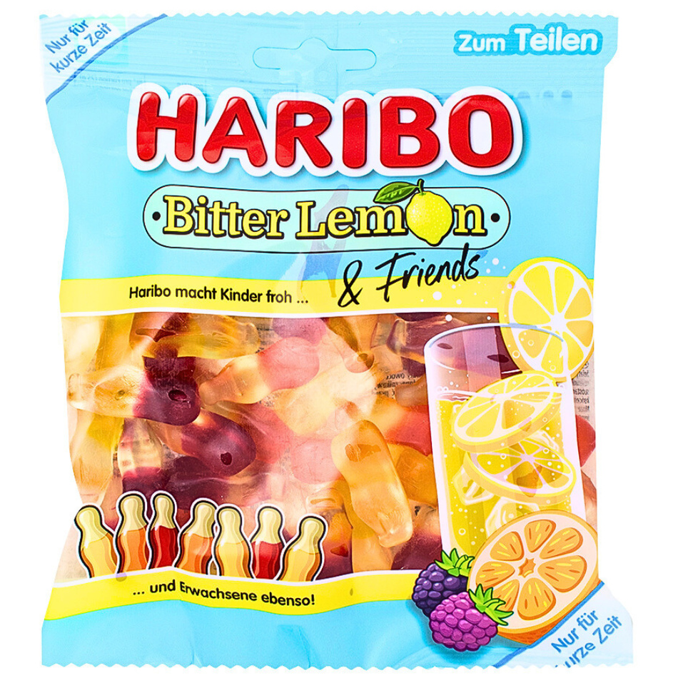 Haribo Bitter Lemon & Friends Gummies (Germany) 160g - 20 Pack 