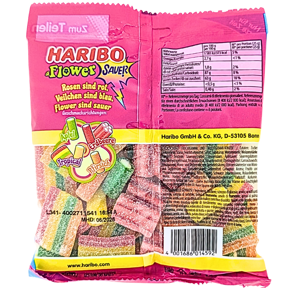 Haribo Flower Sour 160g (Germany) - 15 Pack