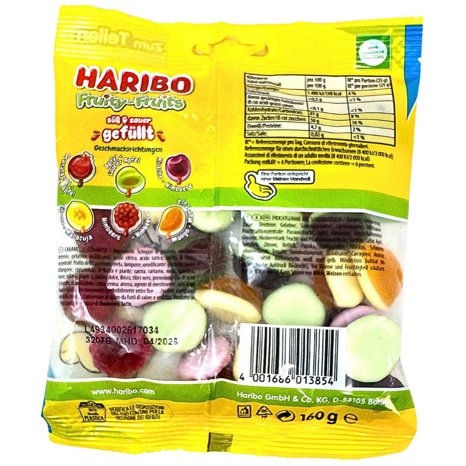 Haribo Fruity Fruit Candy  160g - 18 Pack