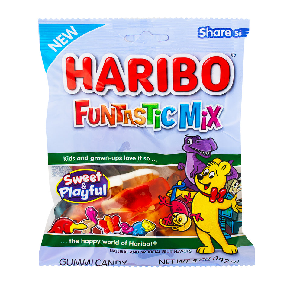 Haribo Funtastic Mix Gummy Candy 5oz - 12 Pack