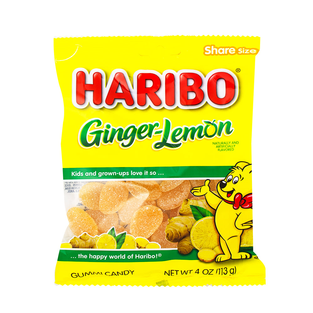 Haribo Ginger Lemon Gummi Candy - 12 Pack