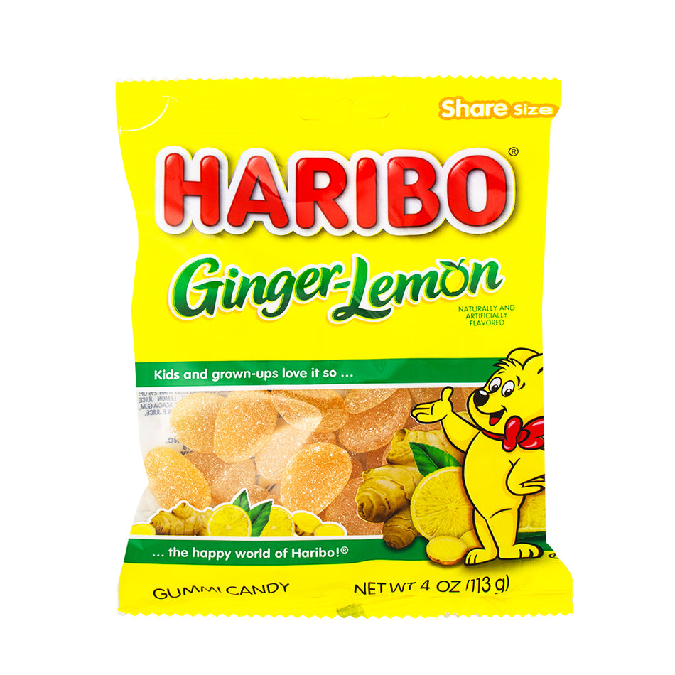 Haribo Ginger Lemon Gummi Candy - 12 Pack