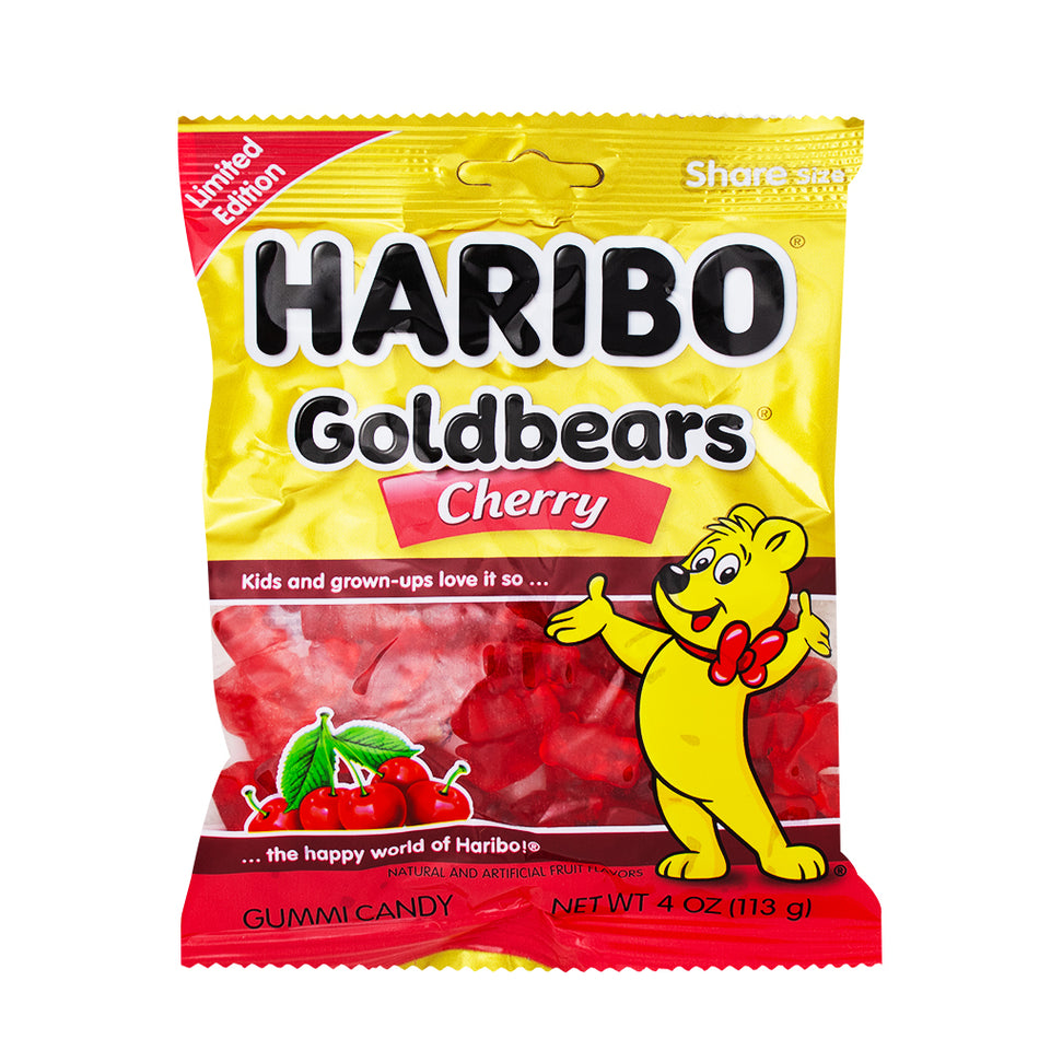 Haribo Gold Bears Cherry 4oz - 12 Pack