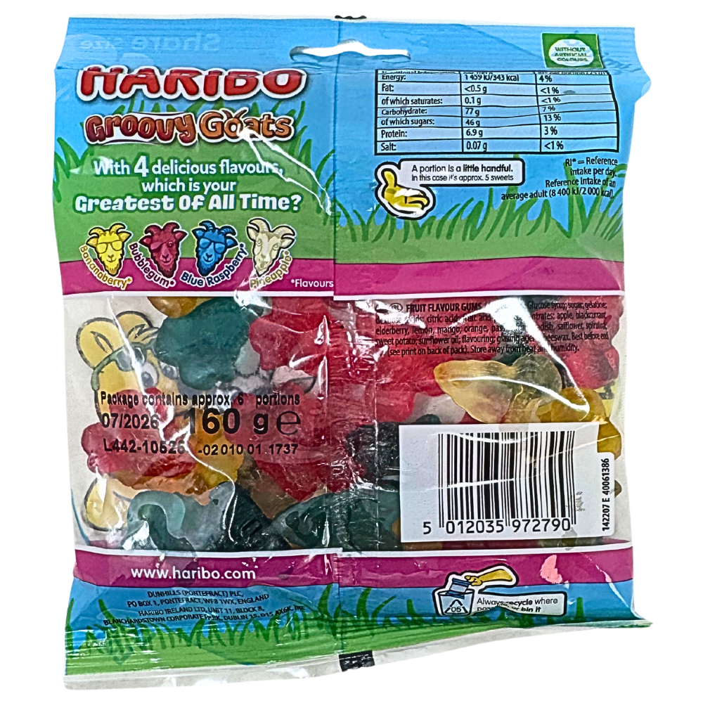 Haribo Groovy Goats 160g (UK) - 12 Pack